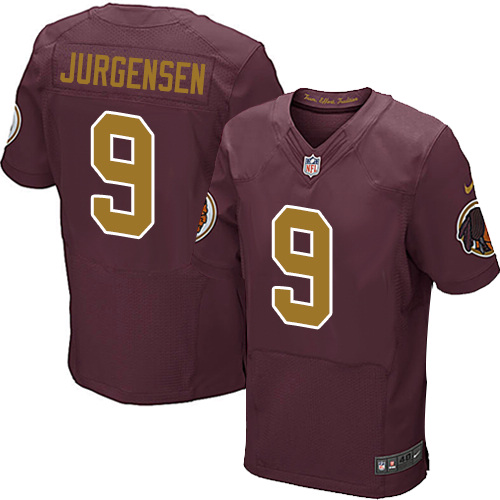Men's Elite Sonny Jurgensen Nike Jersey Burgundy Red Alternate - #9 80th Anniversary NFL Washington Redskins